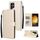 Per Samsung Galaxy S25 Ultra 5G Custodia per telefono in pelle multifunzionale con 3 slot per schede (oro)