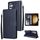 Per Samsung Galaxy S25+ 5G Custodia per telefono in pelle multifunzionale con 3 slot per schede (blu) Per Samsung Galaxy S25+ 5G Custodia per telefono in pelle multifunzionale con 3 slot per schede (blu)