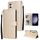 Per Samsung Galaxy S25 5G Custodia per telefono in pelle multifunzionale con 3 slot per schede (oro) Per Samsung Galaxy S25 5G Custodia per telefono in pelle multifunzionale con 3 slot per schede (oro)