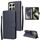 Per Xiaomi 14T Pro Custodia per telefono in pelle multifunzionale con 3 slot per schede (blu navy)