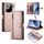 Per Xiaomi 15 Pro Nine Card-slot Zipper Wallet Bag Custodia in pelle per telefono (rosa) Per Xiaomi 15 Pro Nine Card-slot Zipper Wallet Bag Custodia in pelle per telefono (rosa)