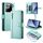 Per Xiaomi 15 Pro Custodia in pelle con cerniera e nove slot per schede (verde menta) Per Xiaomi 15 Pro Custodia in pelle con cerniera e nove slot per schede (verde menta)