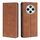 Per Redmi 14C 4G Custodia in pelle magnetica Skin Feel (marrone chiaro)