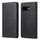 Per Google Pixel 9a Business Custodia per telefono in pelle magnetica RFID tinta unita (nera)