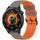 Per Huawei Watch 22mm Tre File Foro Due Colori Cinturino in Silicone per Orologio (Grigio+Arancione) Per Huawei Watch 22mm Tre File Foro Due Colori Cinturino in Silicone per Orologio (Grigio+Arancione)