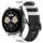 Per Huawei Watch 22mm Hollow Three Rows Hole Two Color Silicone Watch Band (Bianco+Nero) Per Huawei Watch 22mm Hollow Three Rows Hole Two Color Silicone Watch Band (Bianco+Nero)