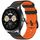 Per Huawei Watch 22mm Hollow Three Rows Hole Two Color Silicone Watch Band (Nero+Arancione) Per Huawei Watch 22mm Hollow Three Rows Hole Two Color Silicone Watch Band (Nero+Arancione)