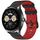 Per Huawei Watch 22mm Hollow Three Rows Hole Two Color Silicone Watch Band (Nero+Rosso) Per Huawei Watch 22mm Hollow Three Rows Hole Two Color Silicone Watch Band (Nero+Rosso)