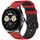 Per Huawei Watch 22mm Hollow Three Rows Hole Two Color Silicone Watch Band (Rosso+Nero) Per Huawei Watch 22mm Hollow Three Rows Hole Two Color Silicone Watch Band (Rosso+Nero)