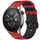 Per Amazfit Watch 22mm Hollow Three Rows Hole Two Color Silicone Watch Band (Rosso+Nero) Per Amazfit Watch 22mm Hollow Three Rows Hole Two Color Silicone Watch Band (Rosso+Nero)