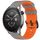 Per Amazfit Watch 22mm Hollow Three Rows Hole Two Color Silicone Watch Band (Grigio+Arancione) Per Amazfit Watch 22mm Hollow Three Rows Hole Two Color Silicone Watch Band (Grigio+Arancione)