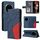Custodia per telefono in pelle flip bicolore con giunzioni per Honor Magic7 Pro (blu) Custodia per telefono in pelle flip bicolore con giunzioni per Honor Magic7 Pro (blu)