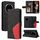 Custodia per telefono in pelle flip bicolore con giunzioni per Honor Magic7 Pro (nera) Custodia per telefono in pelle flip bicolore con giunzioni per Honor Magic7 Pro (nera)
