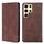 Per Samsung Galaxy S25 Ultra 5G Custodia per telefono in pelle magnetica Skin Feel (marrone scuro) Per Samsung Galaxy S25 Ultra 5G Custodia per telefono in pelle magnetica Skin Feel (marrone scuro)