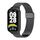 Per Xiaomi Smart Band 9 Active / Redmi Band 3 Mijobs Metal Shell Milan Buckle Watch Band (Nero) Per Xiaomi Smart Band 9 Active / Redmi Band 3 Mijobs Metal Shell Milan Buckle Watch Band (Nero)