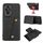 Custodia magnetica per telefono con doppia fibbia e slot per schede per Honor 200 (nera) Custodia magnetica per telefono con doppia fibbia e slot per schede per Honor 200 (nera)