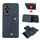 Per Honor 200 Pro Custodia magnetica per telefono con doppia fibbia e slot per schede (blu) Per Honor 200 Pro Custodia magnetica per telefono con doppia fibbia e slot per schede (blu)