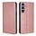 Per Samsung Galaxy S25+ 5G Custodia magnetica in pelle tinta unita color petrolio lucido (oro rosa) Per Samsung Galaxy S25+ 5G Custodia magnetica in pelle tinta unita color petrolio lucido (oro rosa)