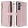 Per Samsung Galaxy S25 5G Custodia per telefono in pelle con cerniera a tracolla con texture di pecora (rosa) Per Samsung Galaxy S25 5G Custodia per telefono in pelle con cerniera a tracolla con texture di pecora (rosa)