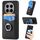Custodia per telefono con anello porta carte in fibra di carbonio per Honor Magic7 Pro (nero) Custodia per telefono con anello porta carte in fibra di carbonio per Honor Magic7 Pro (nero)