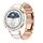 Per Huawei Watch GT 5 41mm / GT 5 Pro 42mm Cinturino in metallo bianco con fibbia a farfalla in ceramica (bianco + oro rosa) Per Huawei Watch GT 5 41mm / GT 5 Pro 42mm Cinturino in metallo bianco con fibbia a farfalla in ceramica (bianco + oro rosa)