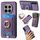 Per Honor Magic 7 Pro Retro Custodia per telefono in pelle con porta carte magnetico divisibile (viola) Per Honor Magic 7 Pro Retro Custodia per telefono in pelle con porta carte magnetico divisibile (viola)