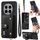 Custodia per telefono in pelle con cinturino a croce retrò per Honor Magic7 Pro (nera) Custodia per telefono in pelle con cinturino a croce retrò per Honor Magic7 Pro (nera)