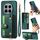 Custodia per telefono con cinturino a croce retrò Honor Magic7 Pro in pelle (verde) Custodia per telefono con cinturino a croce retrò Honor Magic7 Pro in pelle (verde)