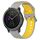 Per Garmin Vivoactive3 Cinturino in silicone bicolore traspirante da 20 mm (grigio + giallo) Per Garmin Vivoactive3 Cinturino in silicone bicolore traspirante da 20 mm (grigio + giallo)