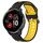 Per Garmin Venu 2 Plus Cinturino in silicone bicolore traspirante da 20 mm (nero + giallo) Per Garmin Venu 2 Plus Cinturino in silicone bicolore traspirante da 20 mm (nero + giallo)
