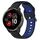Per Garmin Venu 2 Plus cinturino in silicone bicolore traspirante da 20 mm (nero + blu) Per Garmin Venu 2 Plus cinturino in silicone bicolore traspirante da 20 mm (nero + blu)
