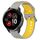 Per Garmin Venu 2 Plus Cinturino in silicone bicolore traspirante da 20 mm (grigio + giallo) Per Garmin Venu 2 Plus Cinturino in silicone bicolore traspirante da 20 mm (grigio + giallo)