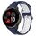 Cinturino in silicone bicolore traspirante da 20 mm per Garmin Venu 2 Plus (blu notte + bianco) Cinturino in silicone bicolore traspirante da 20 mm per Garmin Venu 2 Plus (blu notte + bianco)