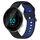 Per Garmin Forerunner 55 Cinturino in silicone bicolore traspirante da 20 mm (nero + blu) Per Garmin Forerunner 55 Cinturino in silicone bicolore traspirante da 20 mm (nero + blu)