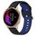 Per Garmin Venu Cinturino in silicone bicolore traspirante da 20 mm (nero + blu) Per Garmin Venu Cinturino in silicone bicolore traspirante da 20 mm (nero + blu)