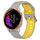 Per Garmin Venu Cinturino in silicone bicolore traspirante da 20 mm (grigio + giallo) Per Garmin Venu Cinturino in silicone bicolore traspirante da 20 mm (grigio + giallo)