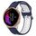Per Garmin Venu Cinturino in silicone bicolore traspirante da 20 mm (blu notte + bianco) Per Garmin Venu Cinturino in silicone bicolore traspirante da 20 mm (blu notte + bianco)