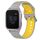 Per Garmin Venu SQ Cinturino in silicone bicolore traspirante da 20 mm (grigio + giallo) Per Garmin Venu SQ Cinturino in silicone bicolore traspirante da 20 mm (grigio + giallo)