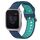 Per Garmin Venu SQ Cinturino in silicone bicolore traspirante da 20 mm (blu + verde acqua) Per Garmin Venu SQ Cinturino in silicone bicolore traspirante da 20 mm (blu + verde acqua)
