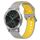 Per Garmin VivoMove Luxe Cinturino in silicone bicolore traspirante da 20 mm (grigio + giallo) Per Garmin VivoMove Luxe Cinturino in silicone bicolore traspirante da 20 mm (grigio + giallo)