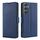 Per Samsung Galaxy S25 5G Custodia per telefono in pelle con fibbia laterale ultrasottile e flip orizzontale (blu)