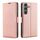 Per Samsung Galaxy S25 5G Custodia in pelle con fibbia laterale ultra sottile e flip orizzontale (oro rosa) Per Samsung Galaxy S25 5G Custodia in pelle con fibbia laterale ultra sottile e flip orizzontale (oro rosa)