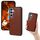 Per Samsung Galaxy S25 5G Custodia per telefono con retro in pelle di mucca (marrone) Per Samsung Galaxy S25 5G Custodia per telefono con retro in pelle di mucca (marrone)