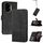 Custodia in pelle Flip Cubic Skin Feel per Honor 300 (nera)