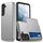 Per Samsung Galaxy S25 5G Custodia antiurto con slot per schede (argento)