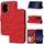 Custodia in pelle con effetto pelle a strisce in rilievo per Honor 300 (rosso) Custodia in pelle con effetto pelle a strisce in rilievo per Honor 300 (rosso)