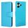 Per Redmi 13 4G Custodia in pelle con texture di cristallo (blu cielo)