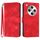 Per OPPO Find X8 Custodia in pelle con motivo a linee (rosso)
