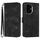 Custodia in pelle con motivo a linee per Honor 300 (nera)