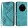 Custodia per telefono in pelle con motivo a linee For Honor Magic7 (azzurro chiaro)
